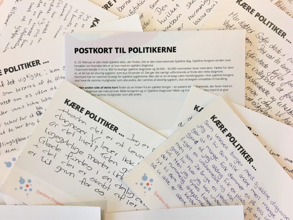 Postkort udfyldte